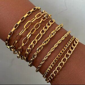 Stainless steel adjustable bracelet set